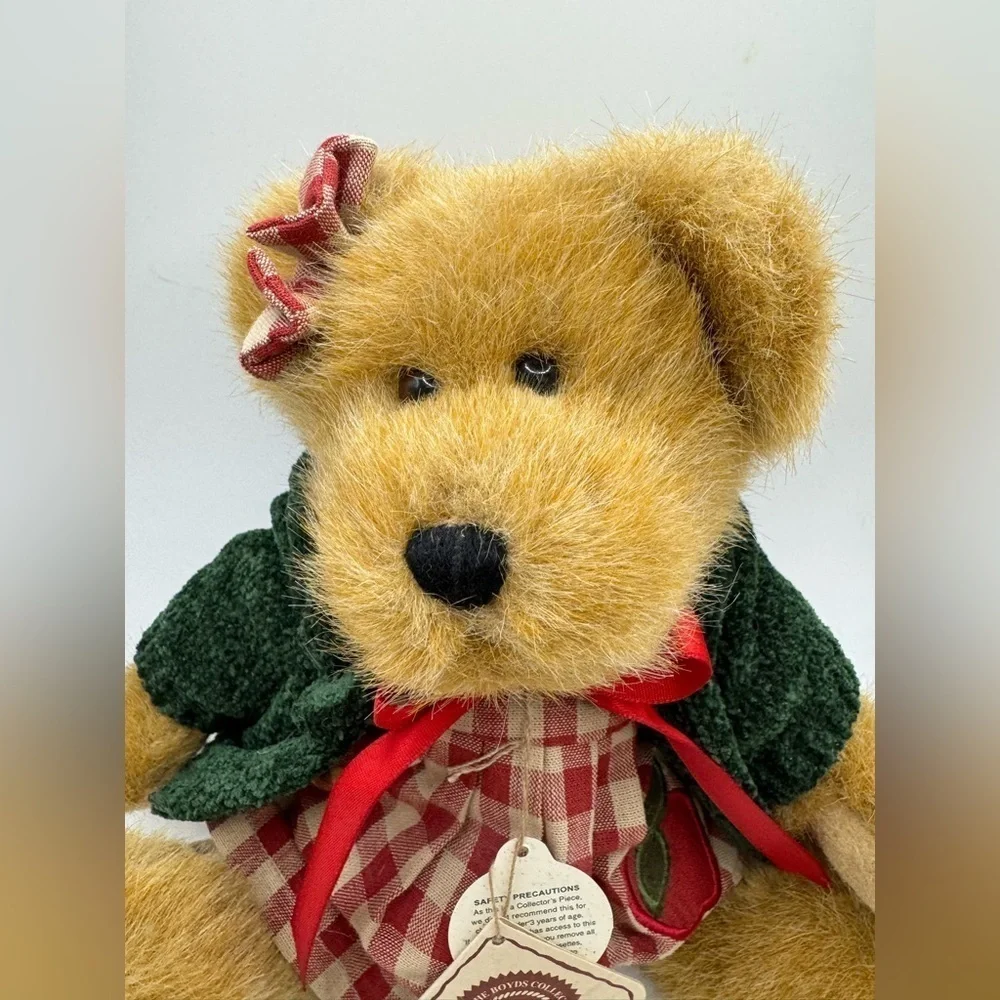 Boyds Bears GALA APPLESMITH #917441 Green Sweater Red Apple Dress Retired Plush